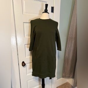 Fabletics Khaki Green Sweatshirt mini Dress, Medium
